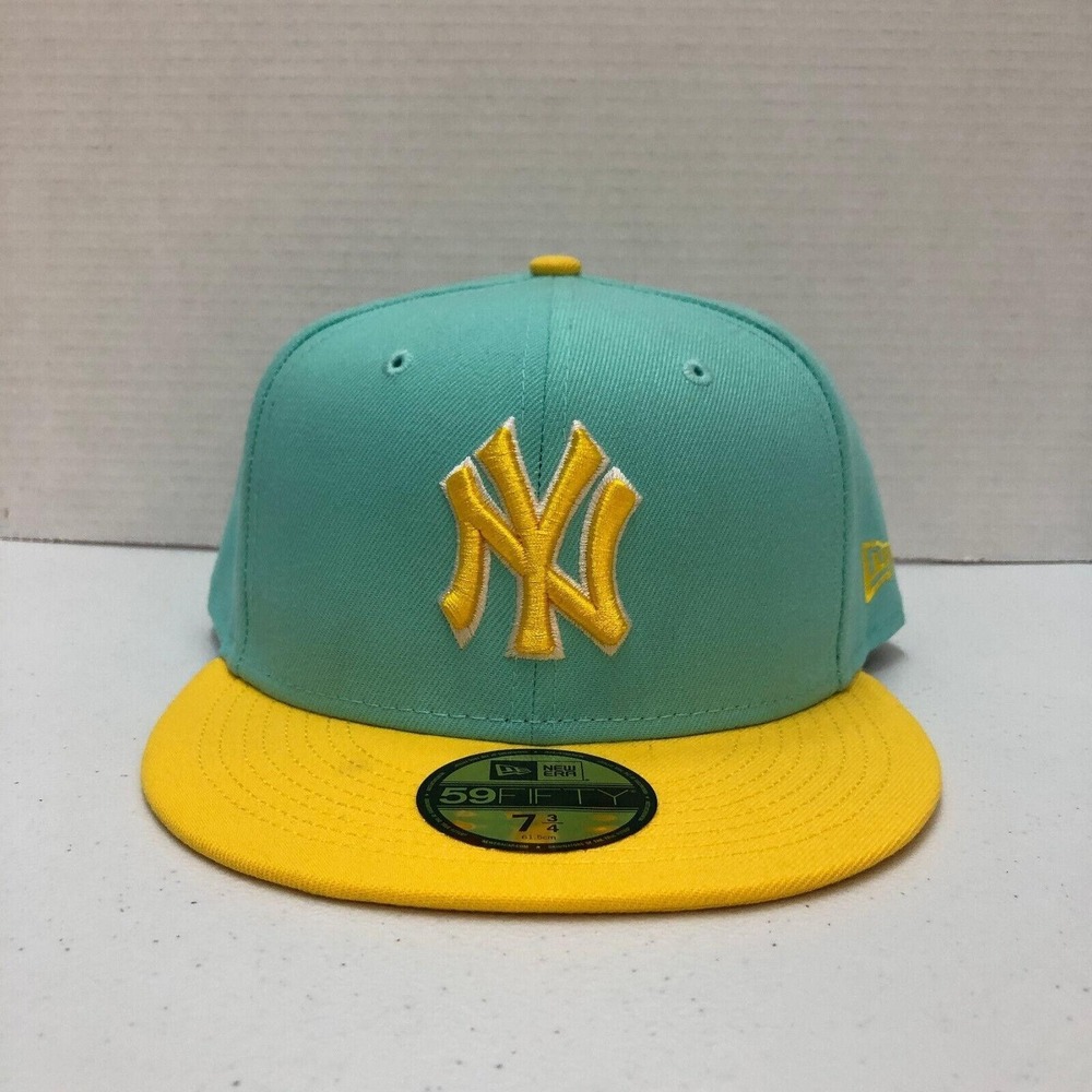 New York Yankees Hat Cap Fitted Mens 7 3/4 Blue MLB Baseball 59FIFTY New Era